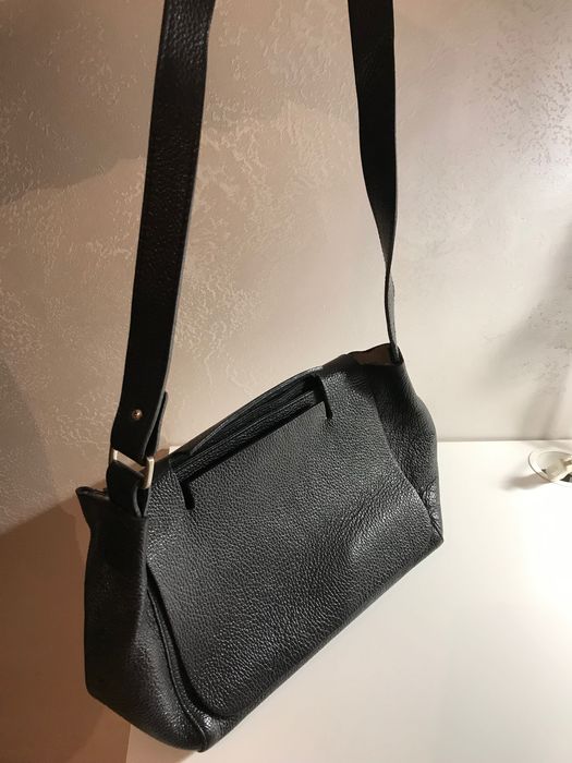 Сумка, чорна, шкіряна