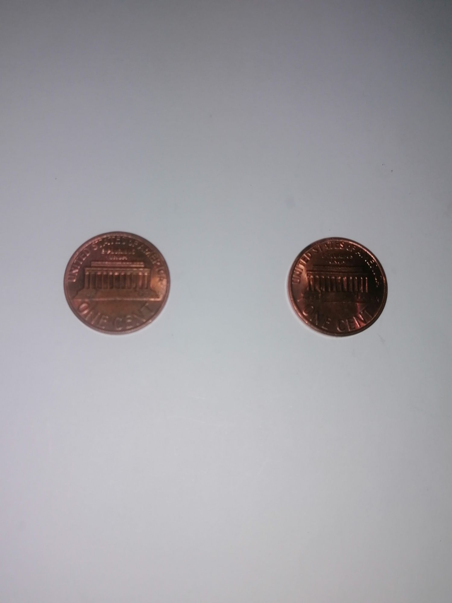 2 Moedas One Cent Lincoln USA 1979