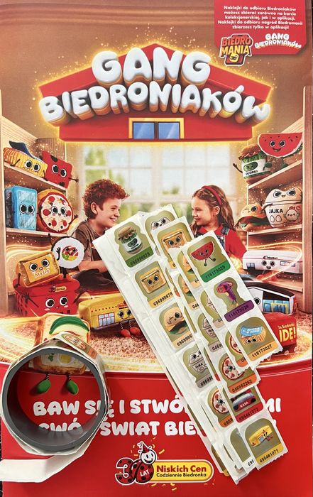 Naklejki gang biedroniaków maskotka biedronka + perfumy gratis