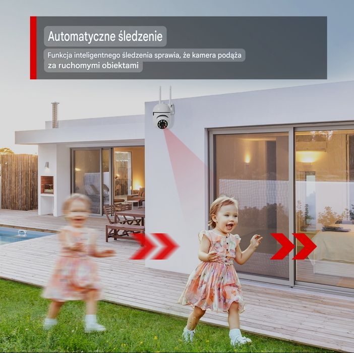 Kamera WIFI 4MP Obrotowa IP66 4MP + GRATIS Zasilacz