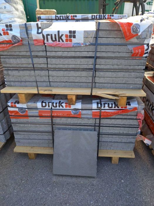 Płytka tarasowa  40x40x5cm szara fazowana