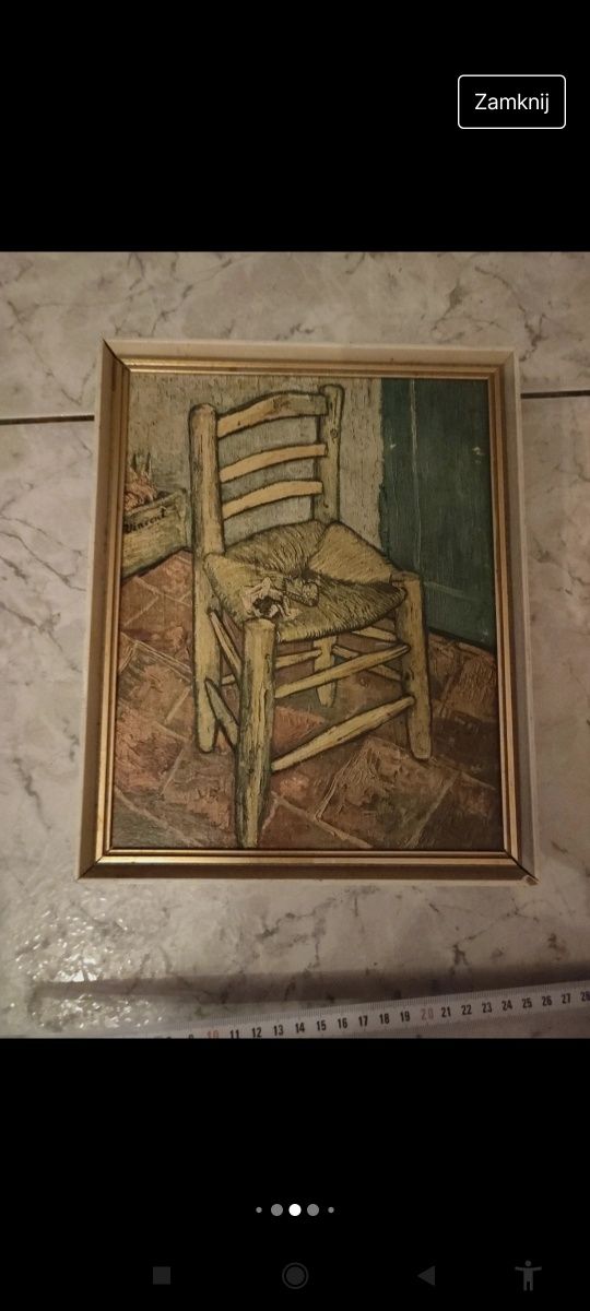 reprodukcja obraz Krzesło Vincenta z jego fajką De stoel van Van Gogh