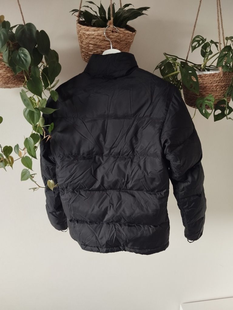 Kurtka zimowa pikowana, puchowa, puch i pierze, czarna, premium r.38
