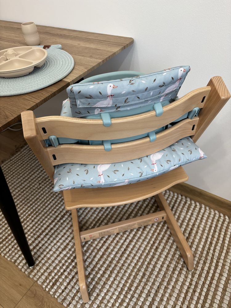Wodoodporne poduszki do Stokke Tripp Trapp baby set gąski mięta