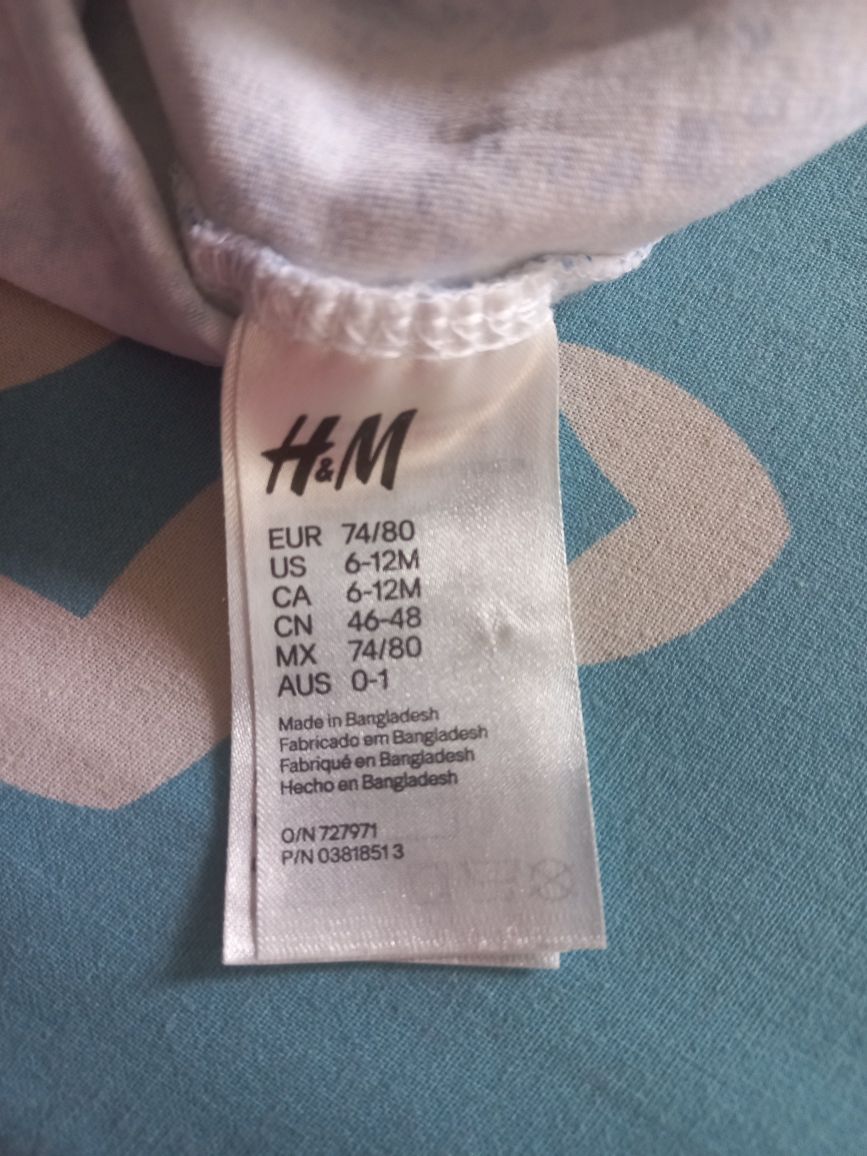 2 czapeczki H&M 74/80