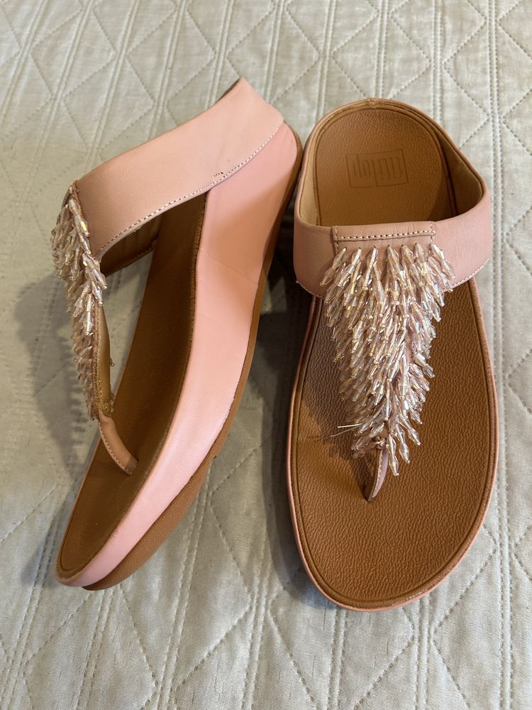 Кожаные шлепки сандали босоножки FitFlop 40р