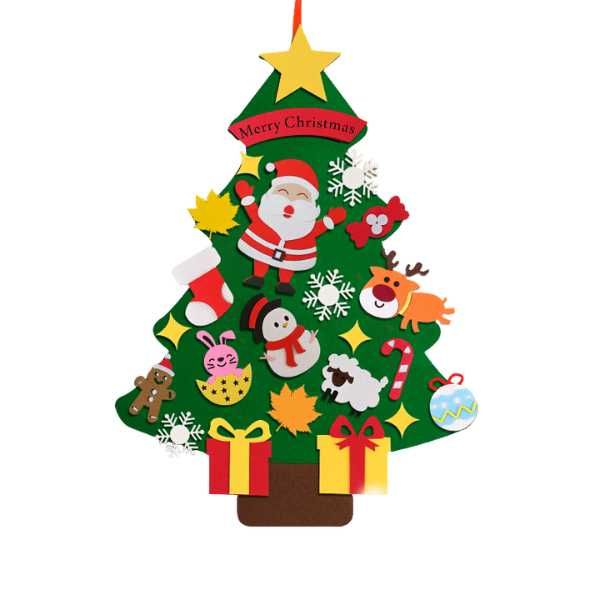 Дитяча фетрова ялинка на стіну з прикрасами + подарунок