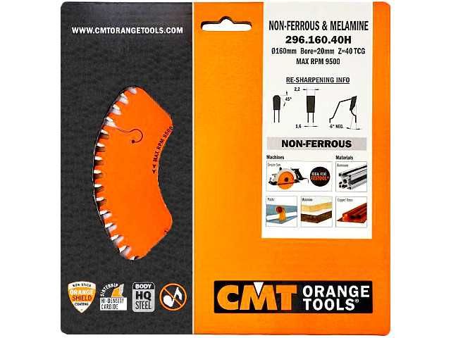 CMT 296.160.40H Tarcza Piła do cięcia Drewna Aluminium 160x20 Z40