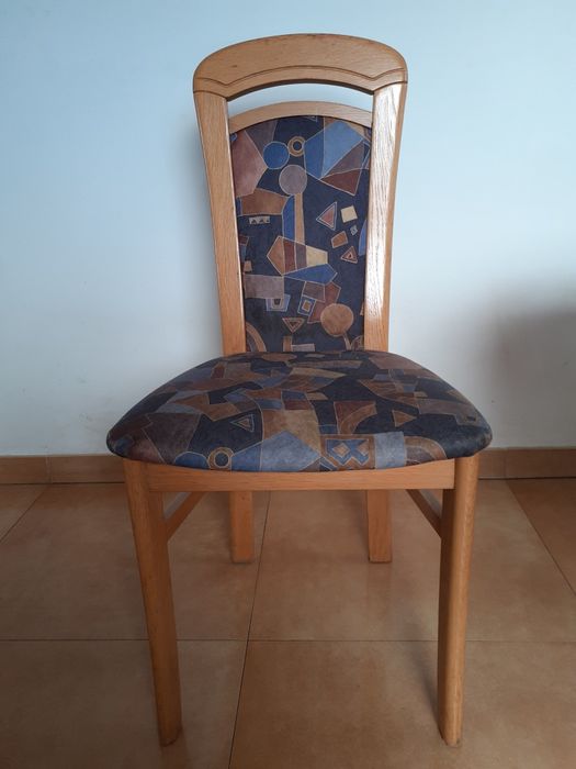 Stół dębowy z 6 krzesłami