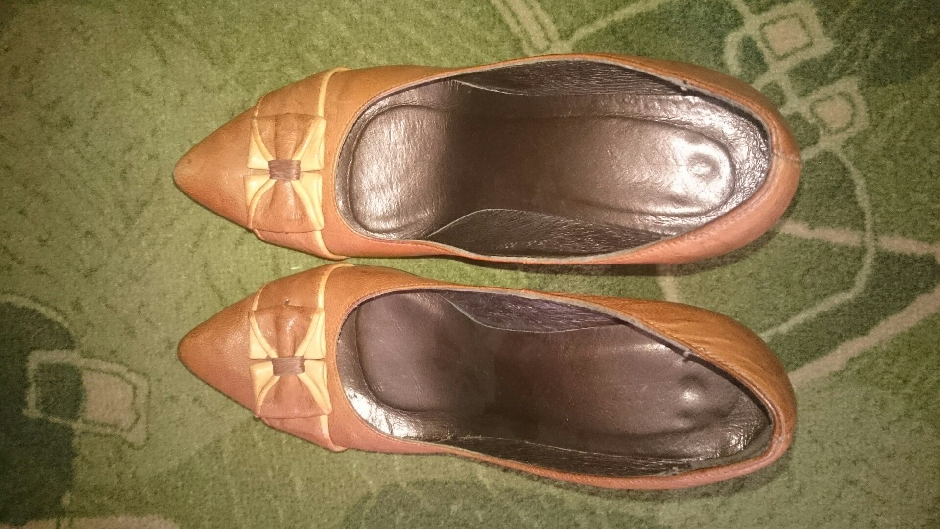 Buty na obcasie skórzane brązowe Baldaccini rozmiar 36 wkładka 23,5 cm