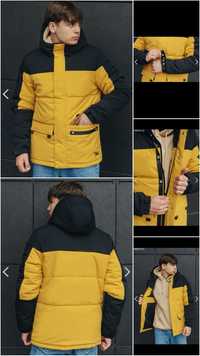Зимова Зимняя куртка Парка Staff yux black & yellow