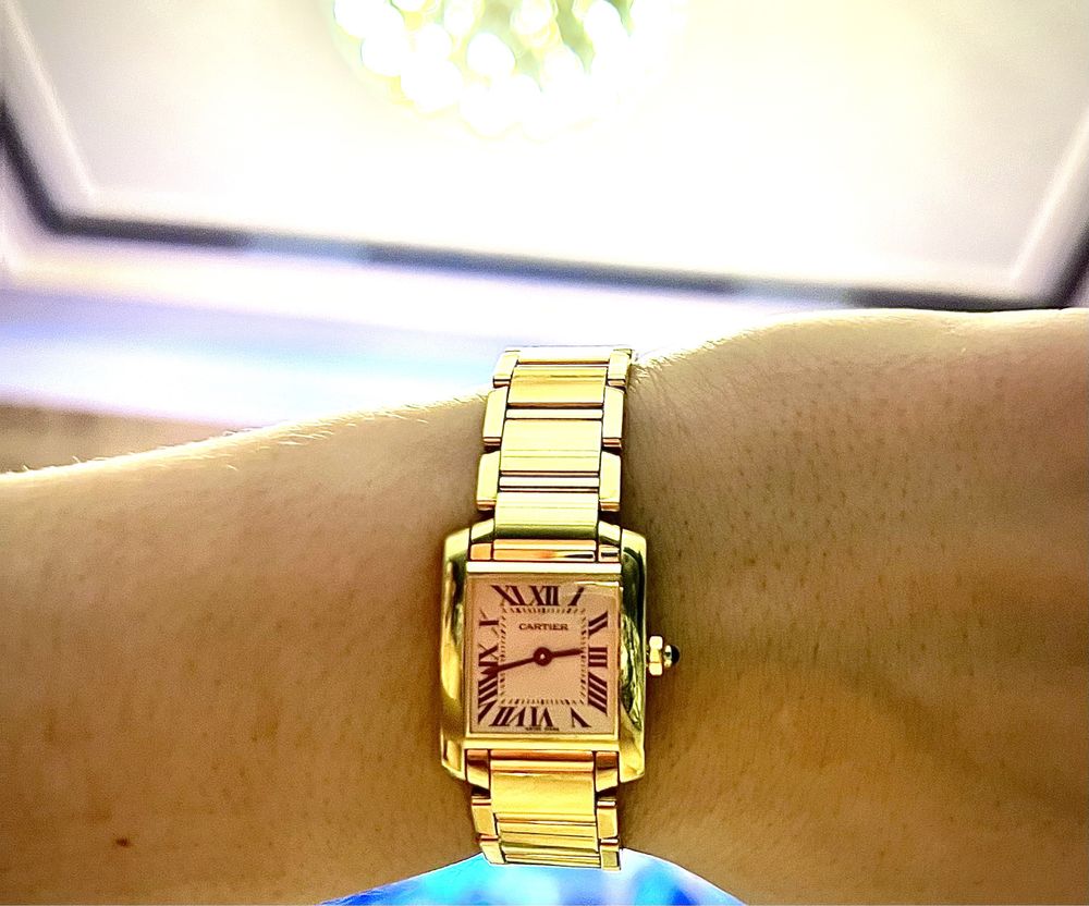 Cartier tank gold watch  женские золотые часы оригинал