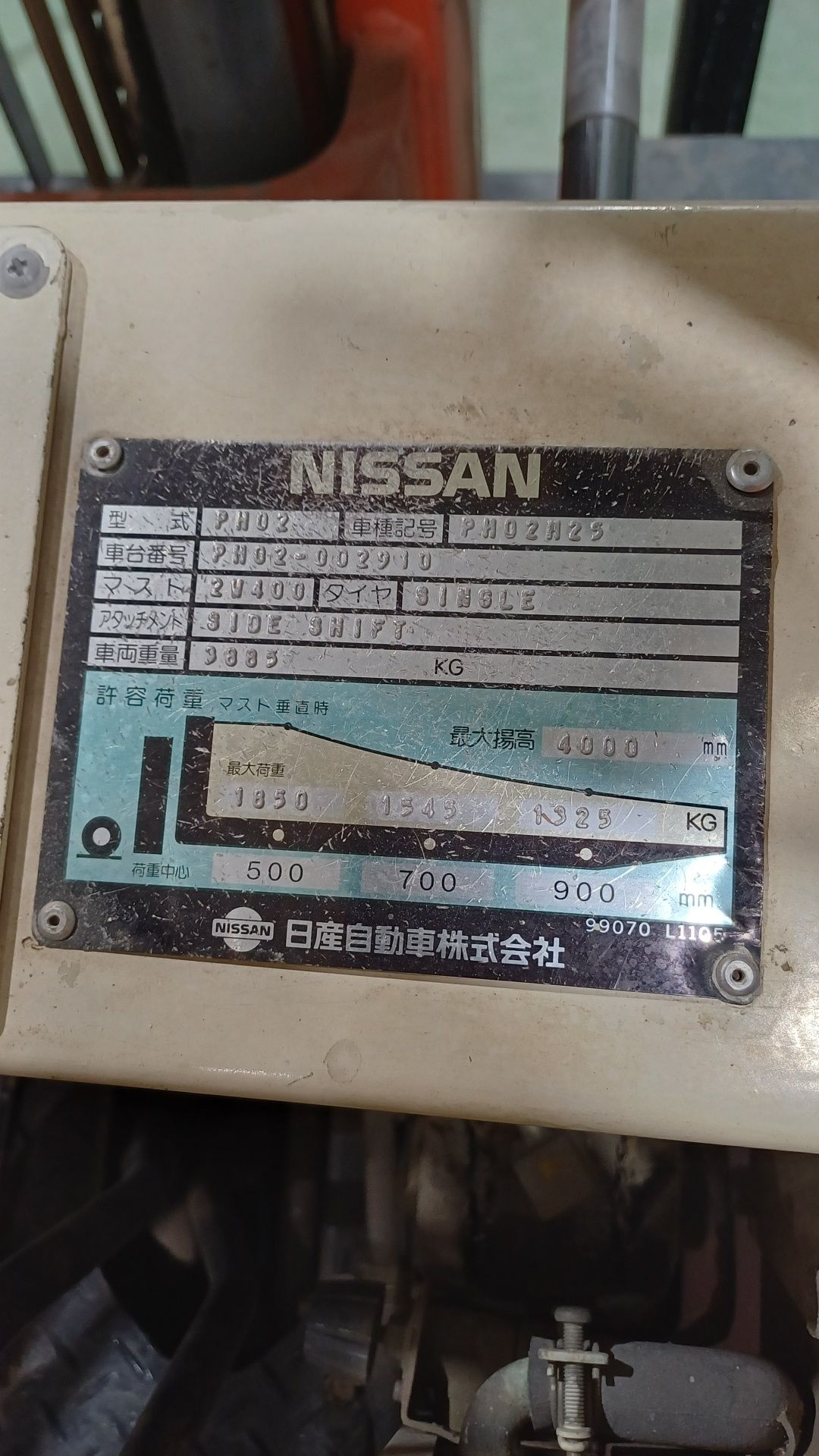 Empilhador a gás Nissan 25