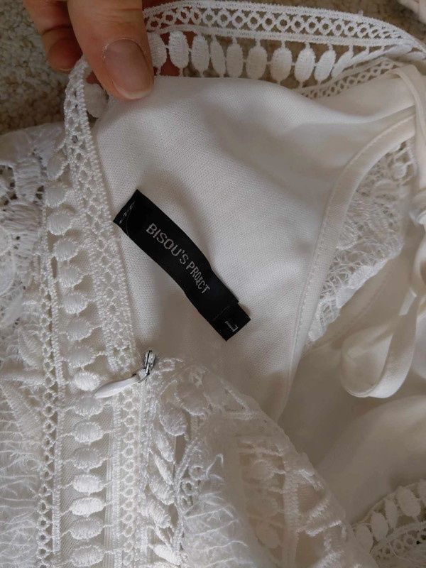 Kombinezon letni krótki koronkowy z podszewką boho koronka xs/s bisou'