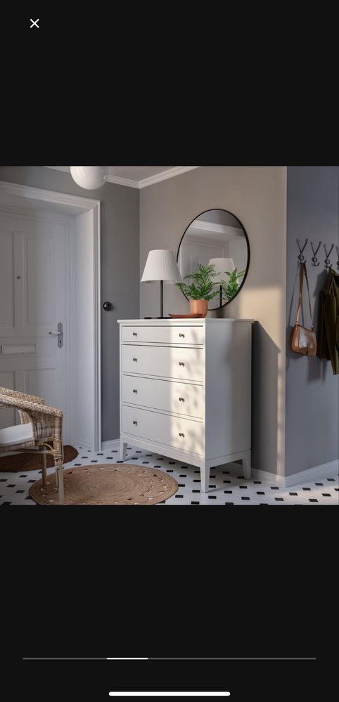 Ikea: Cómoda com 4 gavetas, branca | 104x118cm