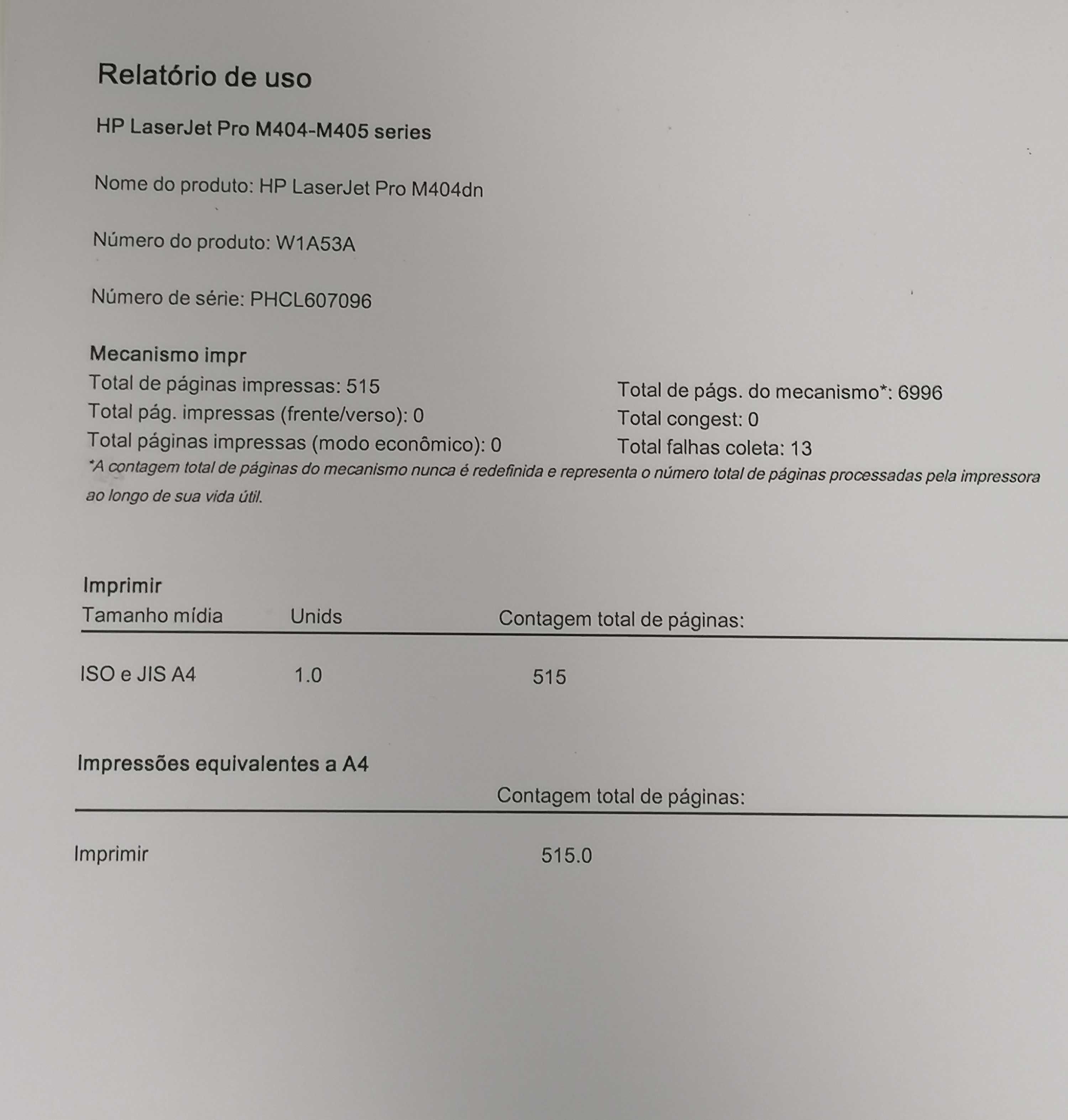 Impressora HP Laserjet M404dn