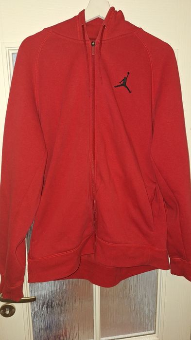 Bluza Jordan Nowa XL Czerwona Bawełna Męska Uniseks Unisex Zip-Up Zame