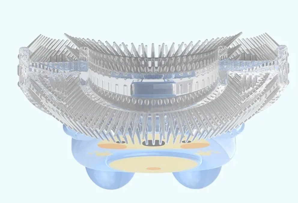 Детская U-образная зубная щётка. 360°. Силиконовая щётка.