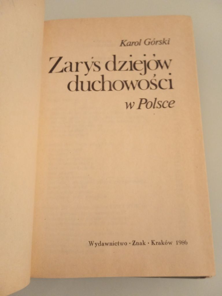 Zarys dziejów duchowości w Polsce Karol Górski