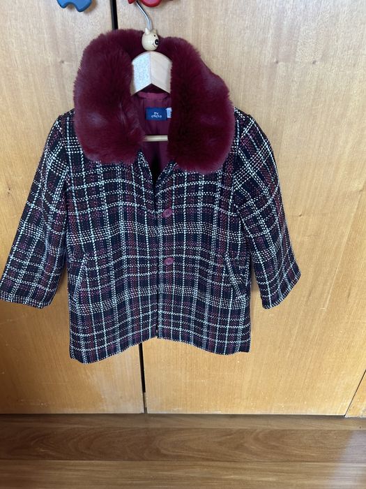 Casaco de xadrez de menina (4 anos)