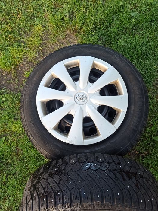Диски комплект R15 5*114,3 з резиною Continental та ковпаками