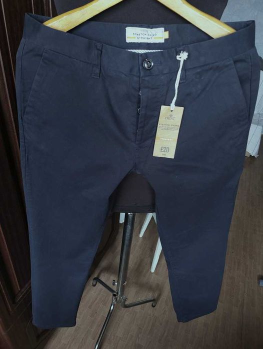 Джинсы (chino Next jeans (Англия) w32 stretch navy.