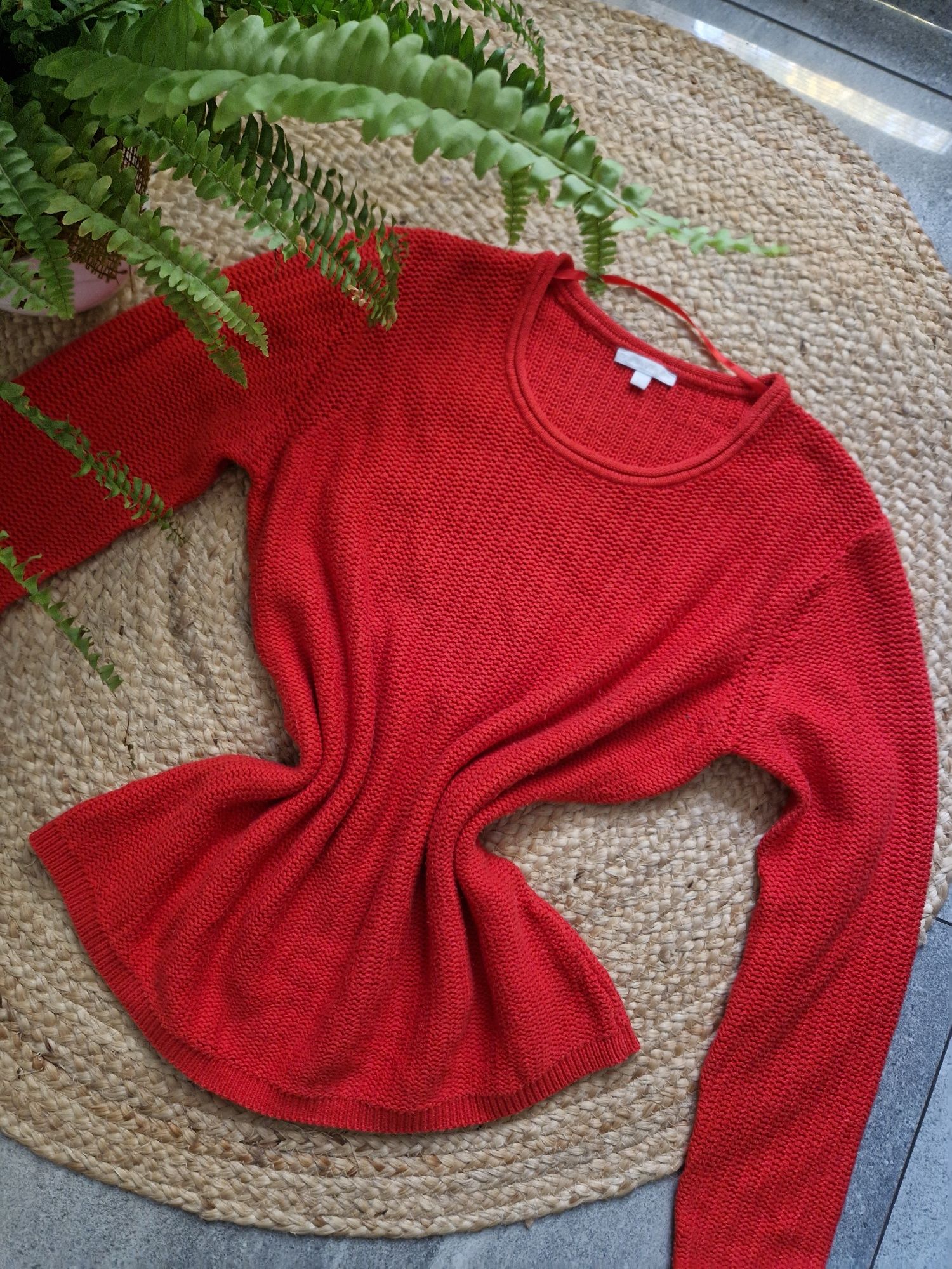 Czerwony sweter z bawełną Charles Vogele