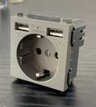 Tomada schuko + Entrada USB