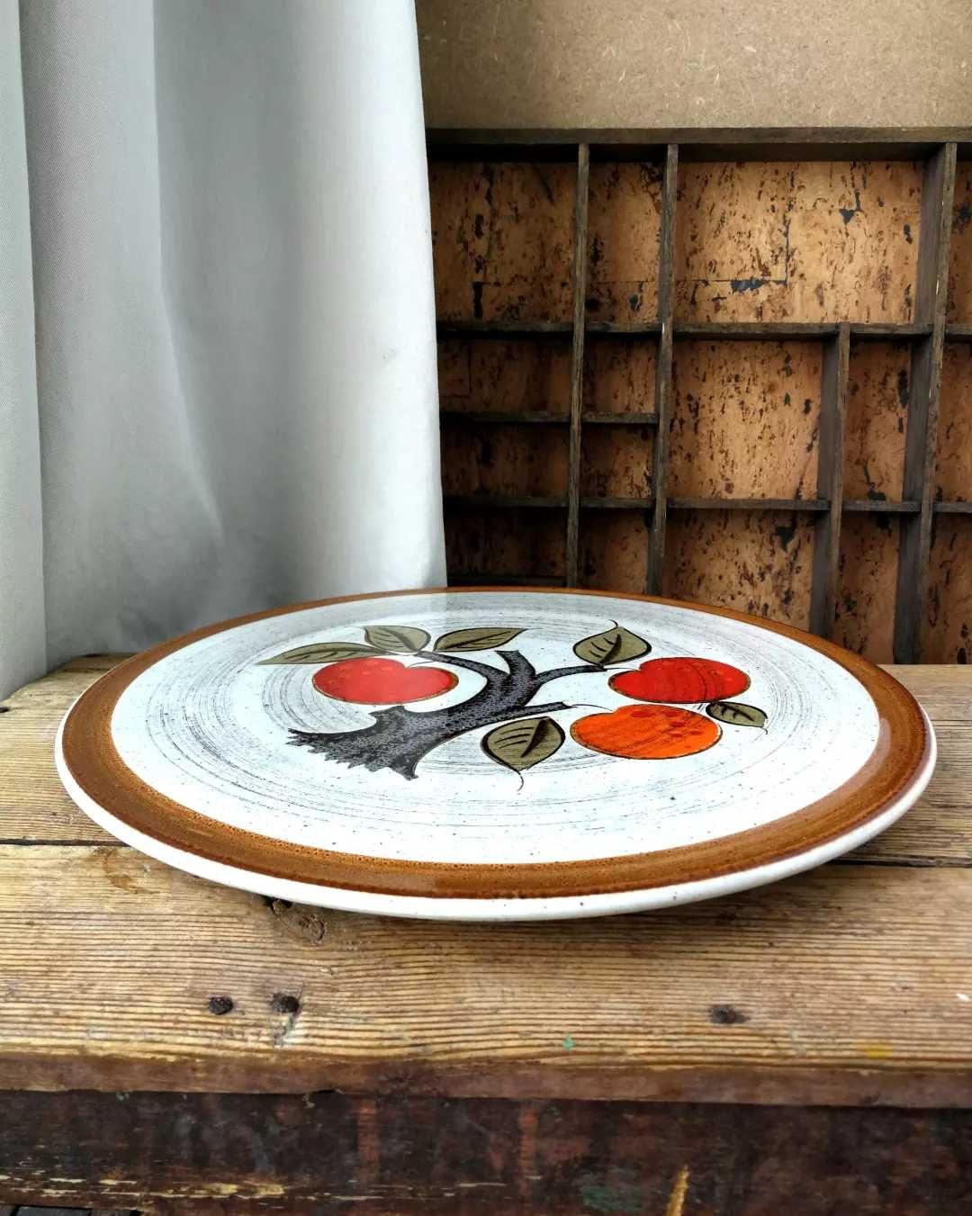 Ceramiczny talerz patera na tort ciasto Schramberg vintage retro