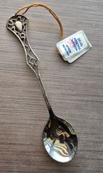 Katalogowa łyżeczka Resovia Rzeszów-z metką, platerowana srebrem