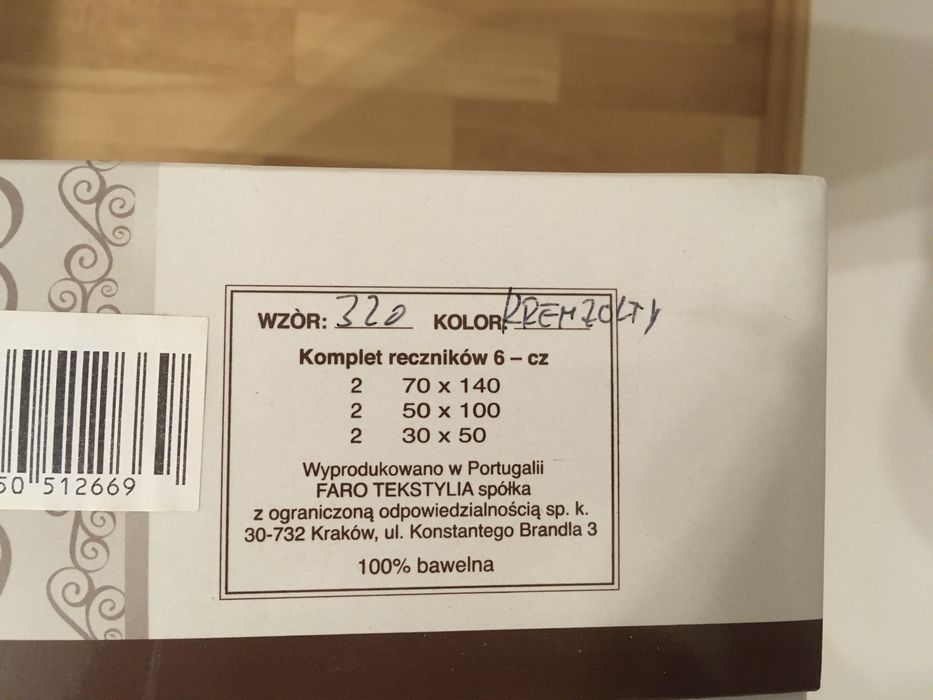 Komplet ręczników frote - 6 sztuk
