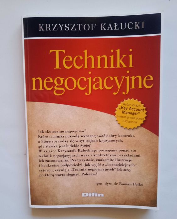 Techniki negocjacyjne - Krzysztof Kałucki - Difin - NOWA