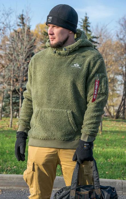 Нова кофта худи Alpha Industries USA Teddy bear