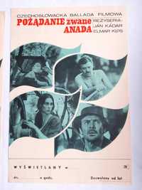 Plakat do filmu Pożądanie zwane Anada 1969 Oryginał Vintage Prl