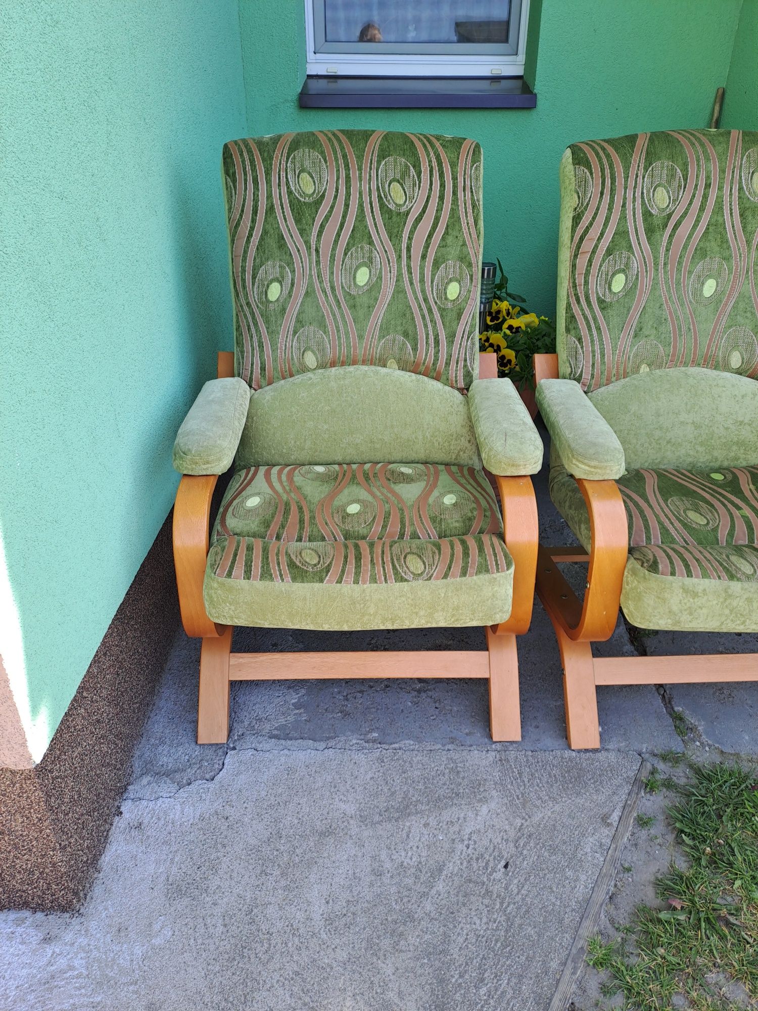 2 fotele zielone