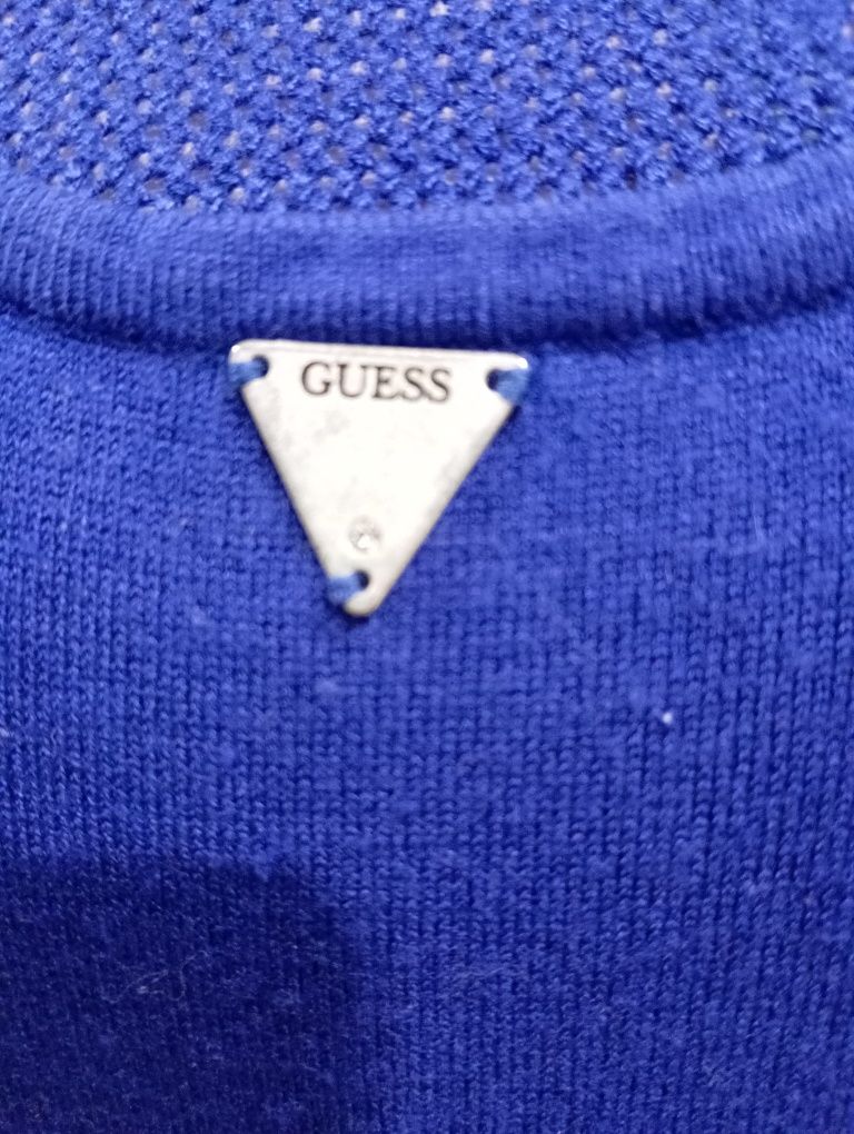 Kobaltowa swetrowa sukienka Guess r.36.  W.B.M