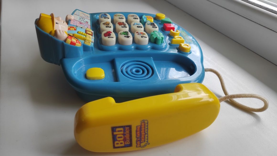 Говорящий телефон, электронная игрушка Английсий язык. Боб строитель