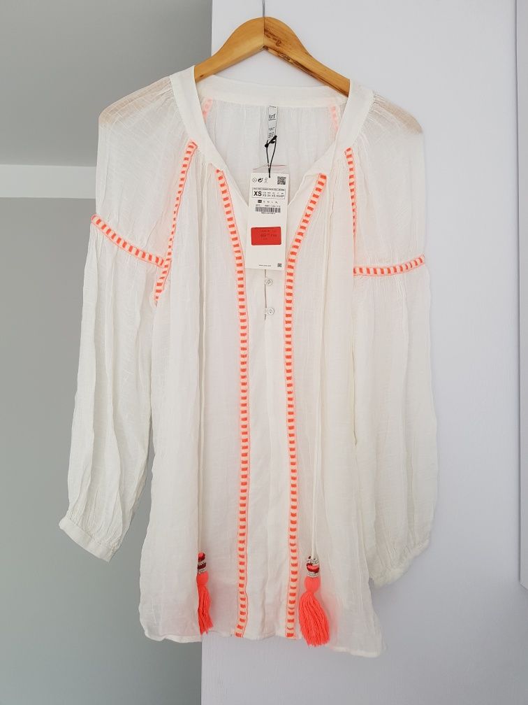 Bluzka  damska w stylu boho, nowa ,Zara