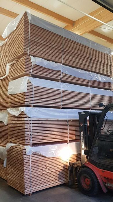 Deska tarasowa MODRZEW Europejski 28x140mm klasa AB - 129 zł brutto/m2