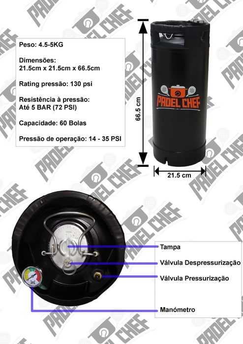 Pressurizador PadelChef - Padel e Ténis