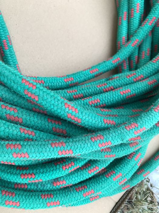 Lina polipropylenowa, robocza. 100 Mb. Zestaw. Bloczek. Hak.