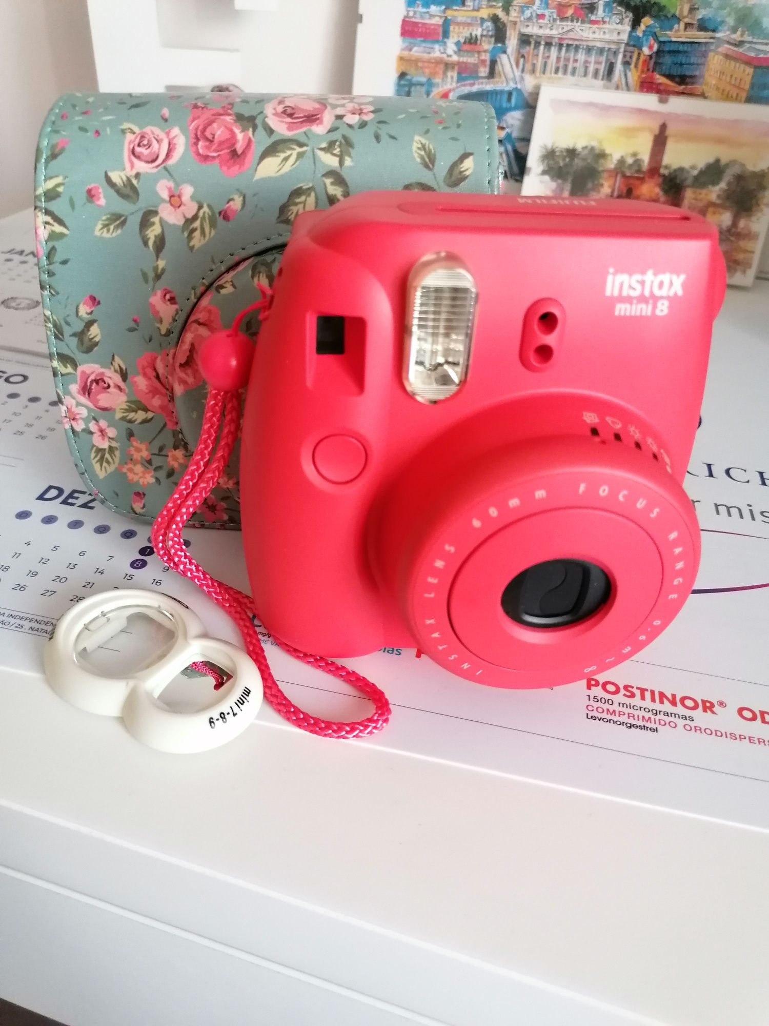 Máquina Fotografia Instantânea  com bolsa