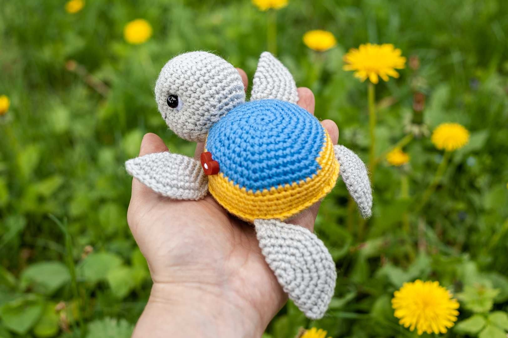 Черепашка М'яка іграшка в'язана черепаха Ручна робота