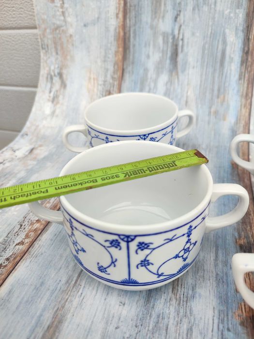 Bulionówki porcelana Jager - wzór słomkowy