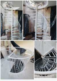 Гвинтові металеві сходи круглі сходи