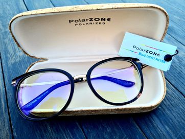 Nowe modne okulary do komputera zerówki marki Polarzone damskie - moda