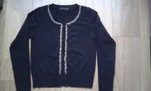 sweter czarno- szary oraz czarny kardigan