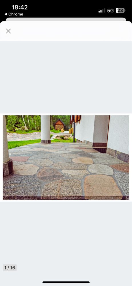 Kamień polny cięty plastry