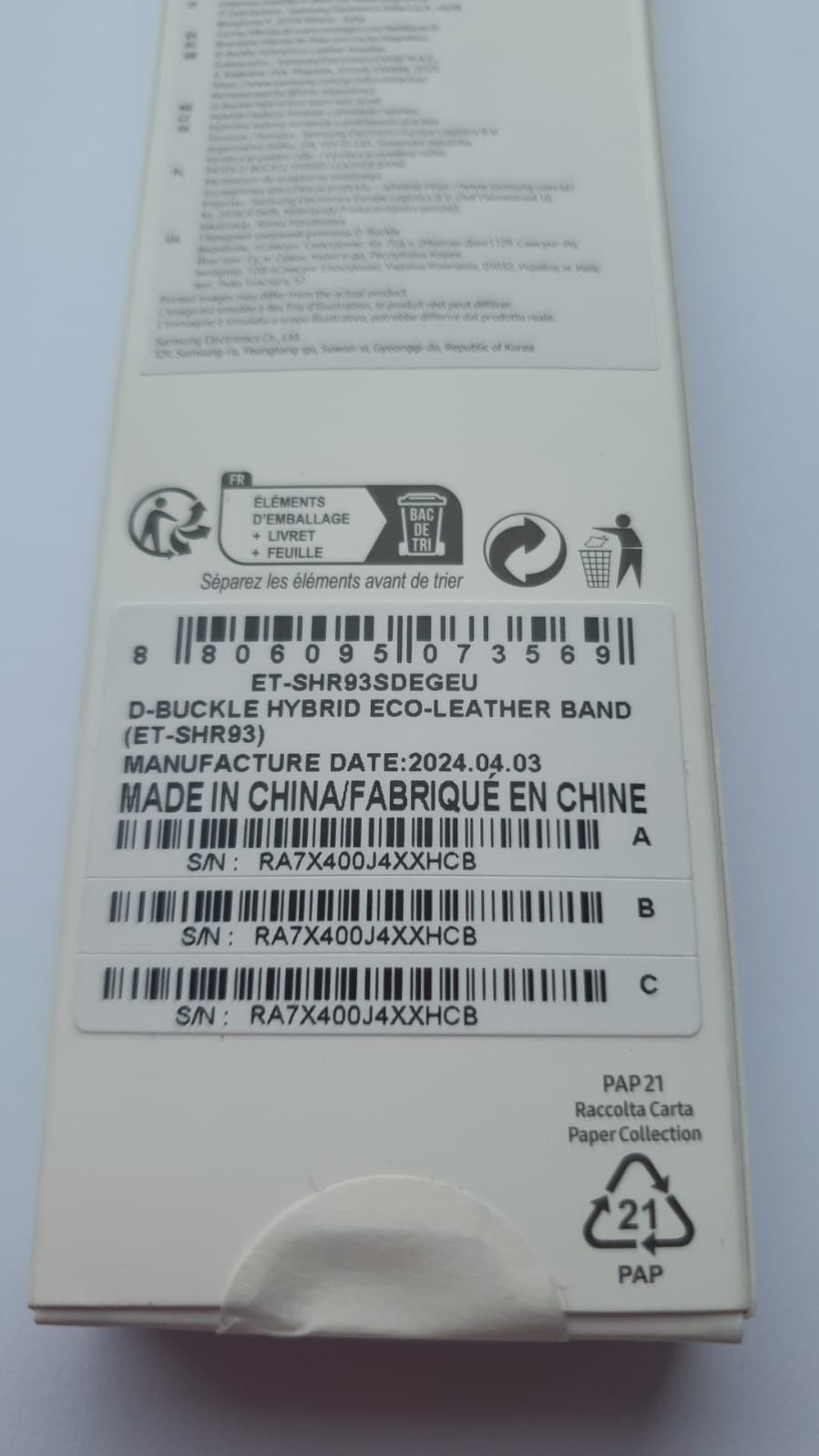 SAMSUNG Pasek D-Buckle Hybrid Eco-Leather Band do GalaxyWatch6 (S/M)