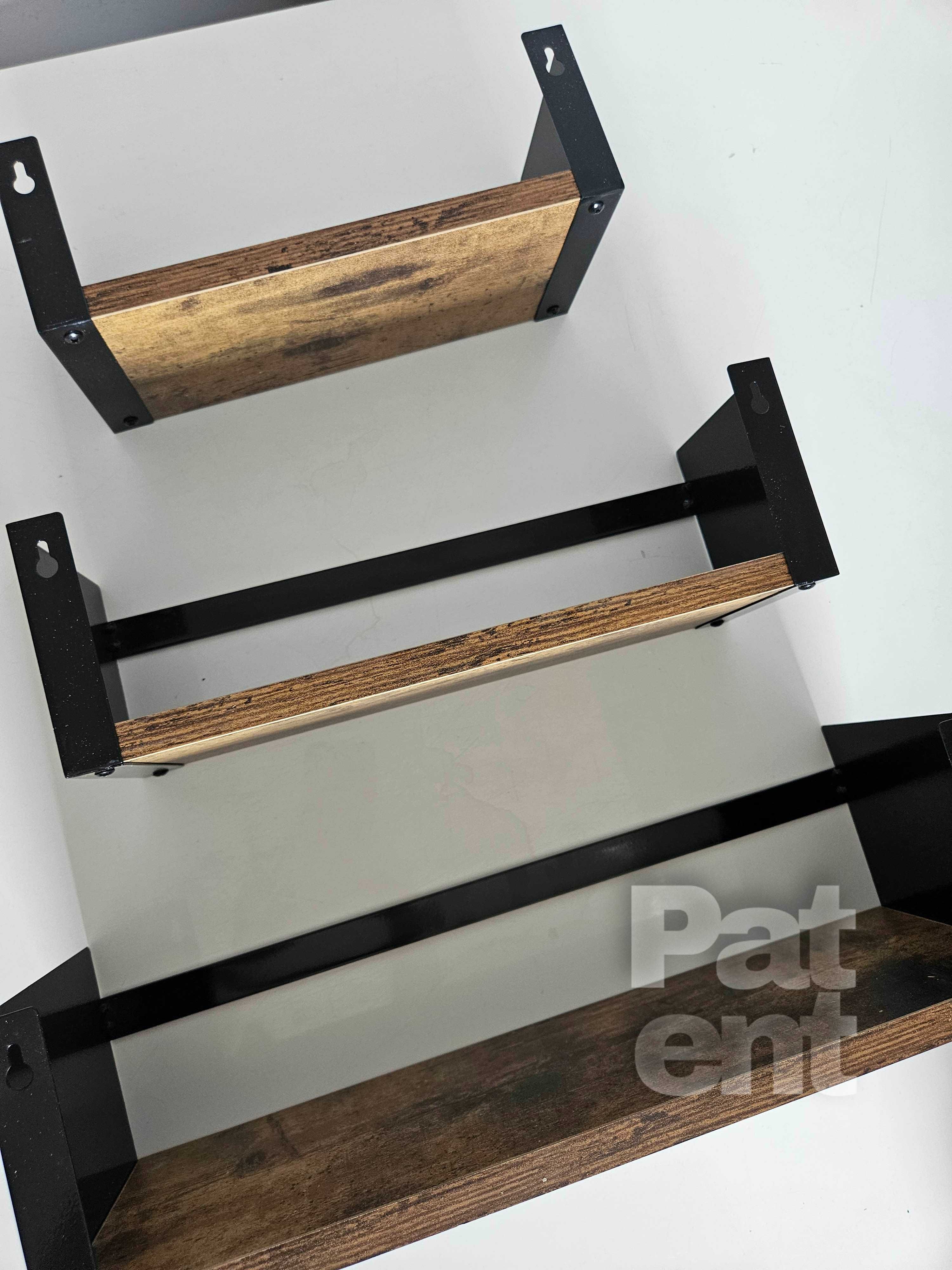 Półka łazienkowa 3 sztuki loft retro na ścianę ścienne dekoracja